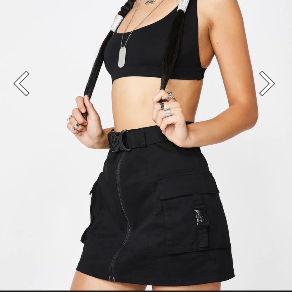 Miss behaving cargo skirt by Dolls Kill